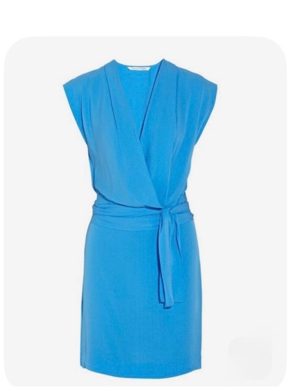 DVF Blue IT Wrap Dress Size 6